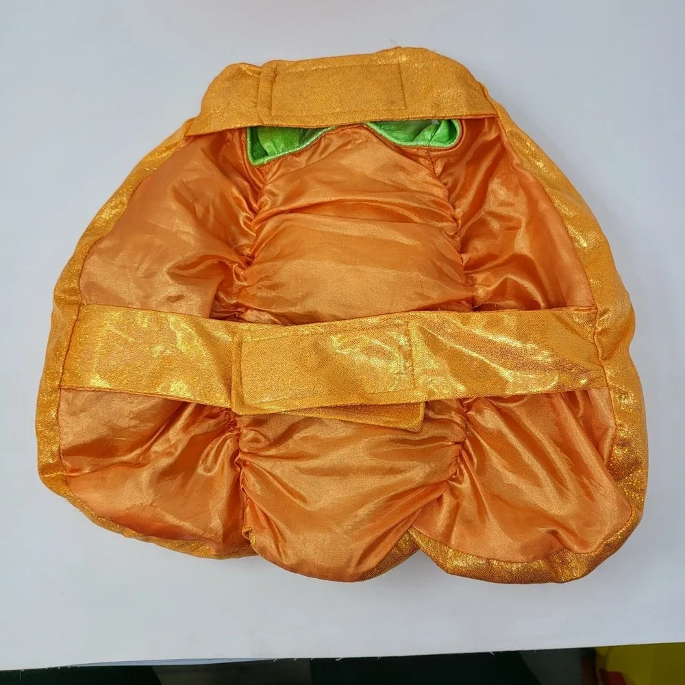 Shimmer Iridescent Pumpkin Costume Dog Pet Halloween Doggy Puppy Medium 2 Piece